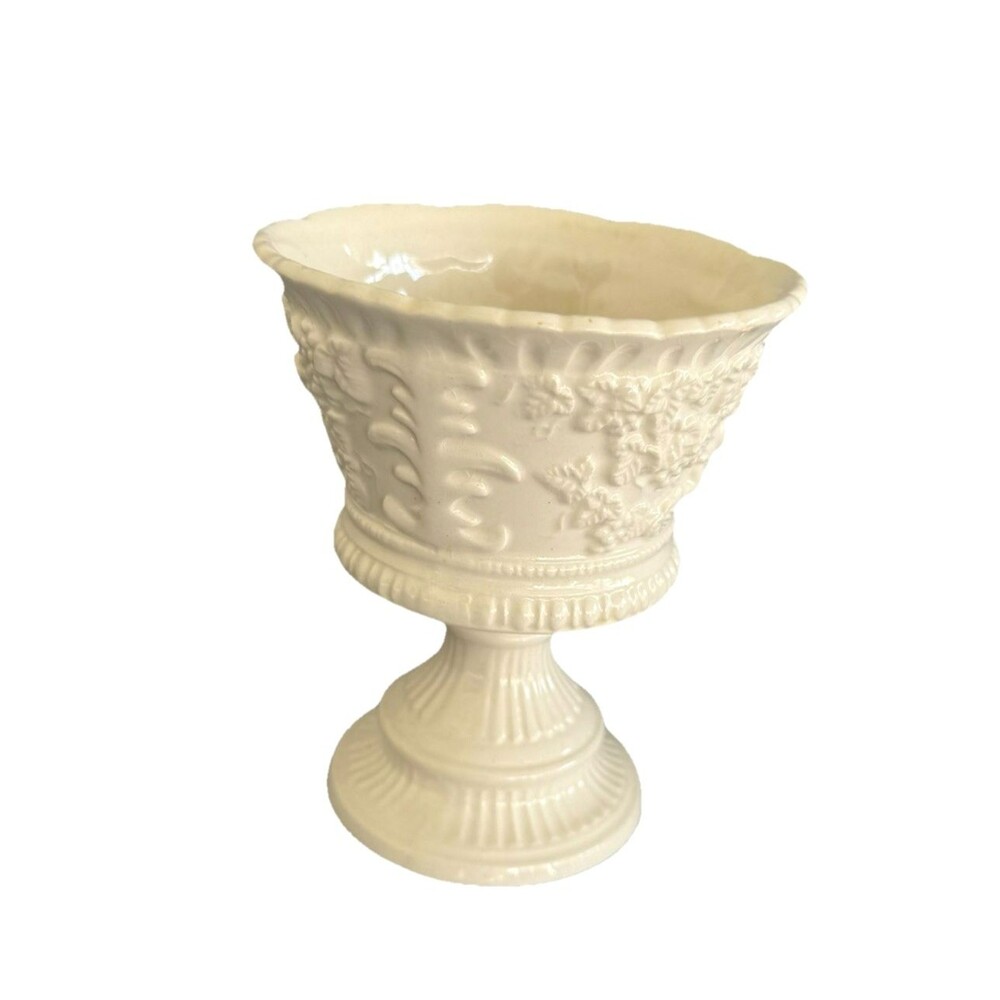 Vintage RENAISSANCE by LEFTON White Porcelain Cherubs Candy Dish Vase #3572